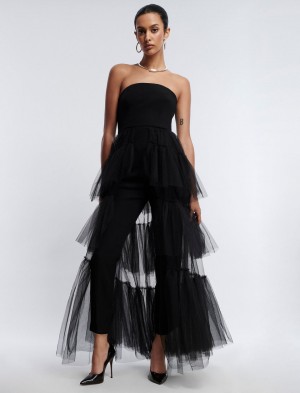 BCBGMAXAZRIA Ambrosia Gown Tulum Siyah | MYX51282