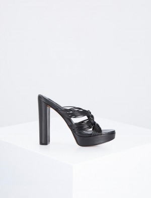 BCBGMAXAZRIA Carly Platform Sandal Topuklu Ayakkabılar Siyah | EYY55927