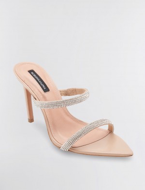 BCBGMAXAZRIA Duponi Sparkle Sandal Topuklu Ayakkabılar Bej Rengi | WSC89356