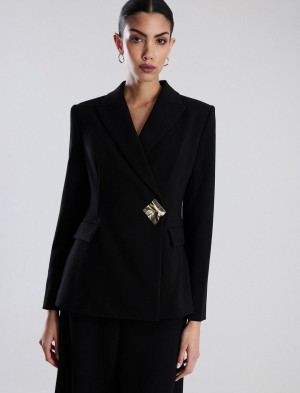 BCBGMAXAZRIA Izara Signature Blazer Siyah | WBN06274