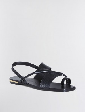 BCBGMAXAZRIA Marlin Düz Sandalet Siyah | PSR92543