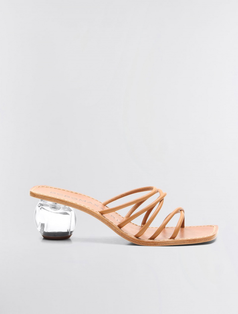 BCBGMAXAZRIA Astrid Sandal Topuklu Ayakkabılar Bej Rengi | FMI96947