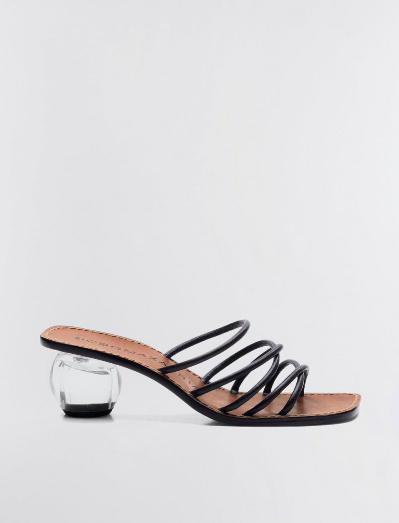 BCBGMAXAZRIA Astrid Sandal Topuklu Ayakkabılar Siyah | WLH48095