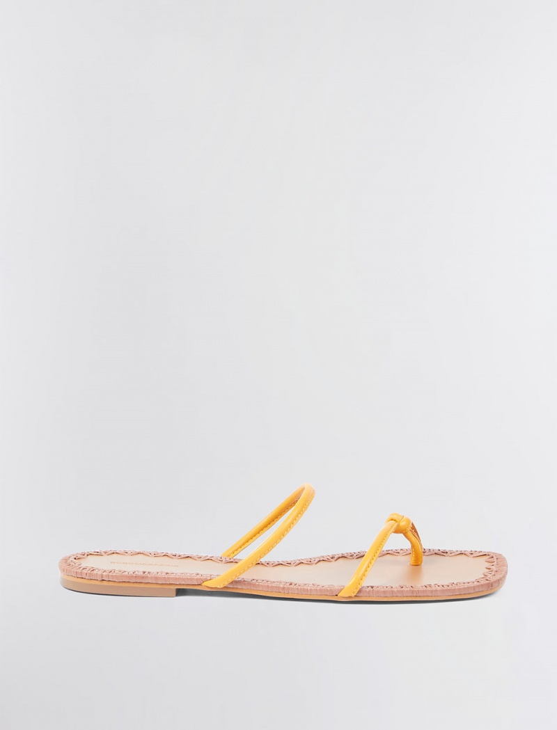 BCBGMAXAZRIA Bali Düz Sandalet Sarı | SXU84199