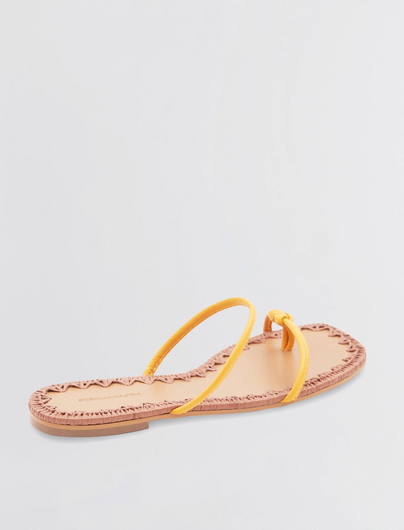 BCBGMAXAZRIA Bali Düz Sandalet Sarı | SXU84199