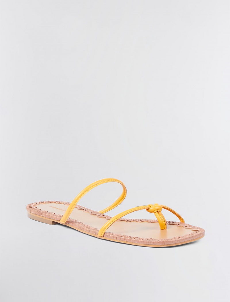 BCBGMAXAZRIA Bali Düz Sandalet Sarı | SXU84199