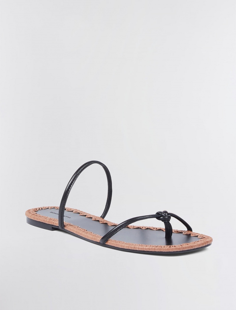 BCBGMAXAZRIA Bali Düz Sandalet Siyah | KVN63711