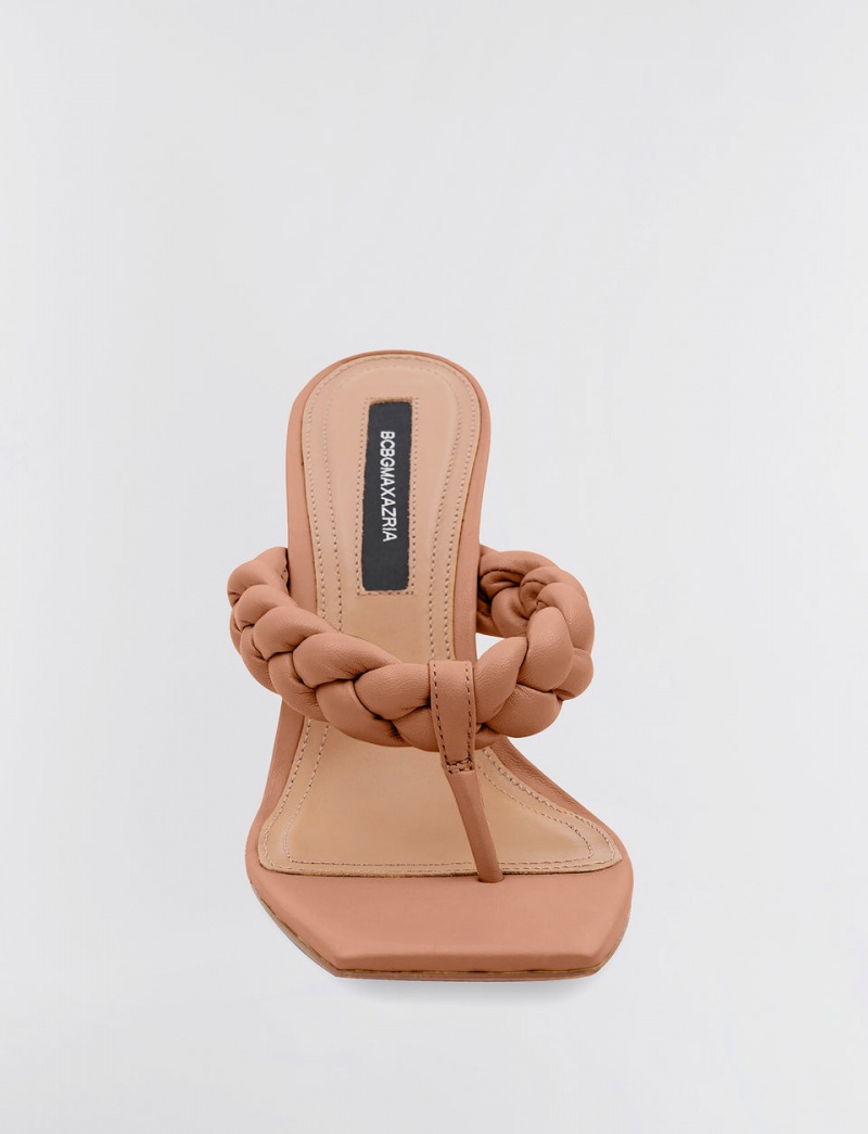 BCBGMAXAZRIA Bella Braided Sandal Topuklu Ayakkabılar Kahverengi | KIP73365