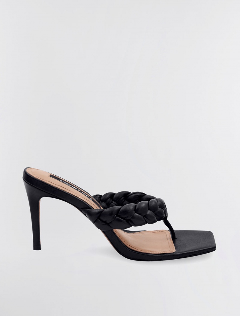 BCBGMAXAZRIA Bella Braided Sandal Topuklu Ayakkabılar Siyah | TBG29049