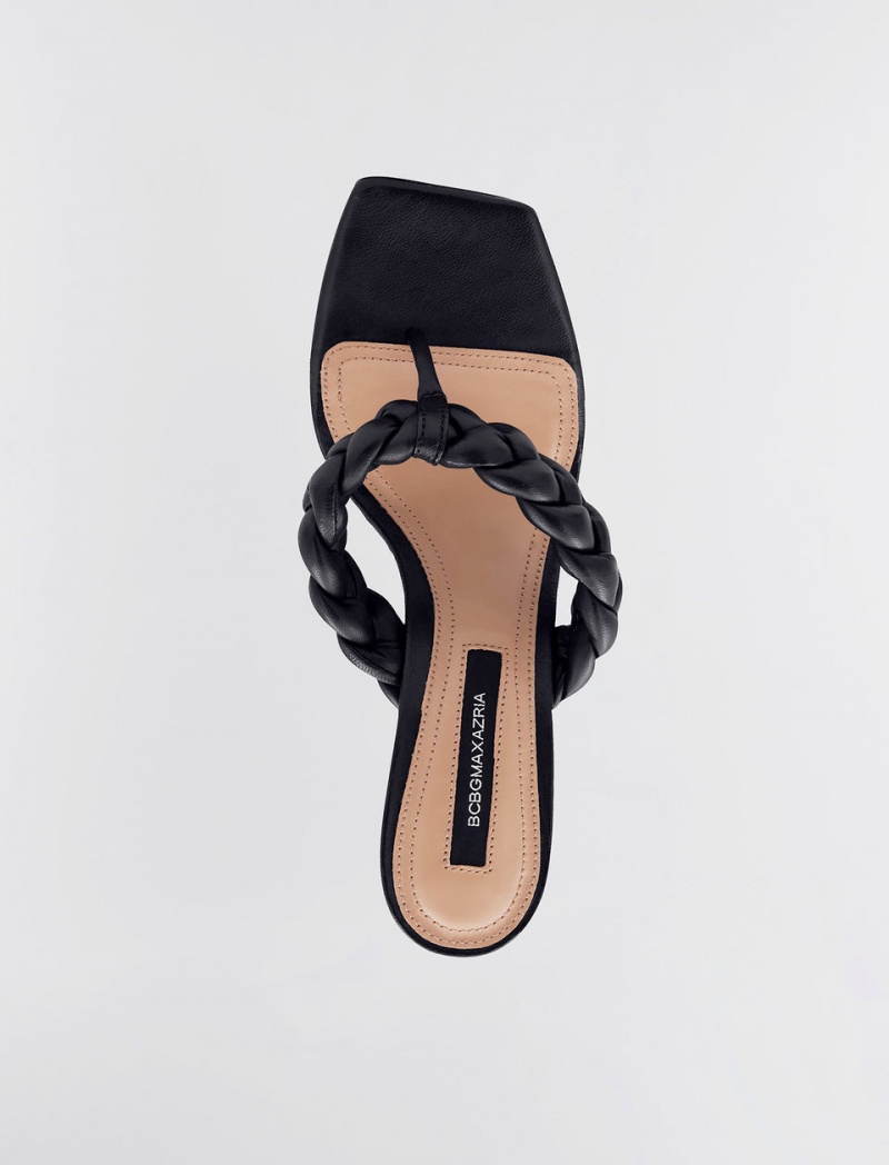 BCBGMAXAZRIA Bella Braided Sandal Topuklu Ayakkabılar Siyah | TBG29049