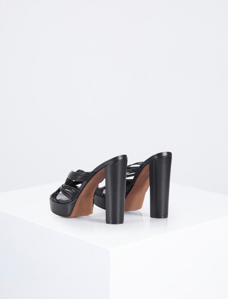 BCBGMAXAZRIA Carly Platform Sandal Topuklu Ayakkabılar Siyah | EYY55927