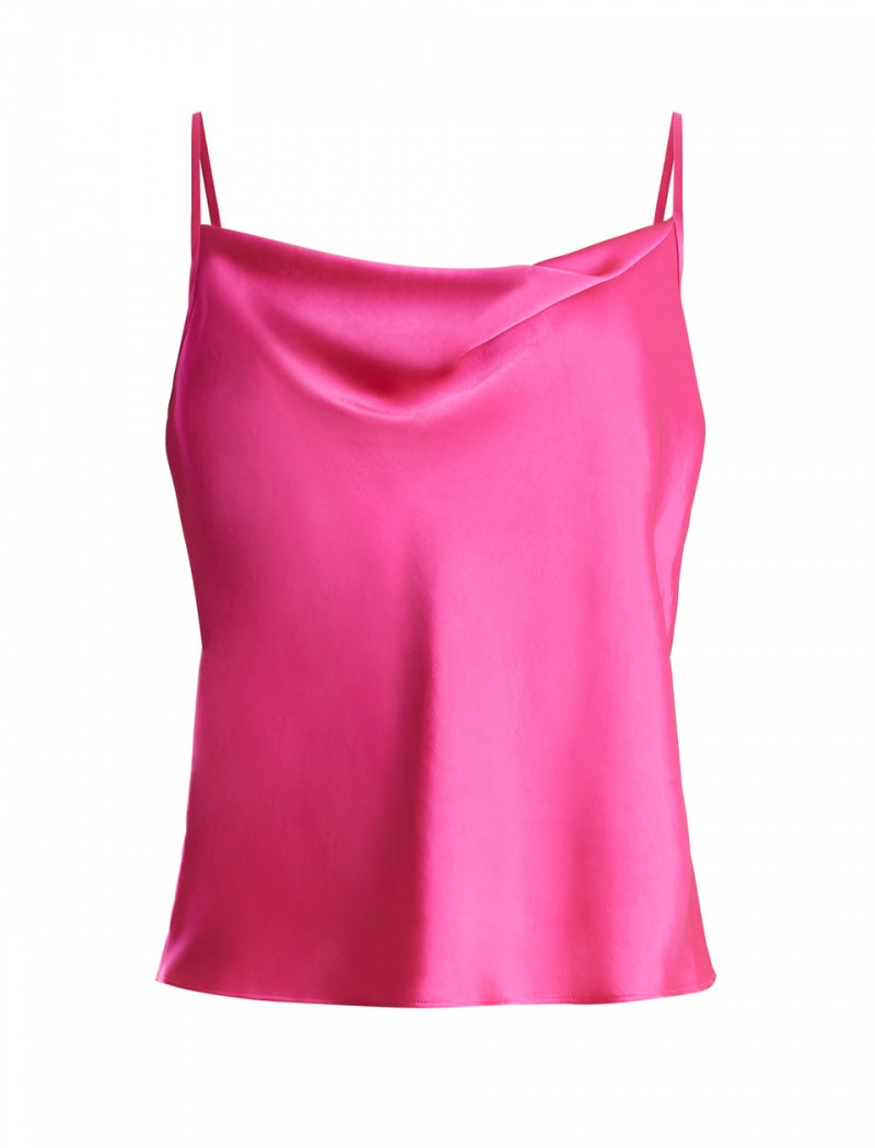 BCBGMAXAZRIA Cowl Neck Cami Üstler Pembe | HNE64592