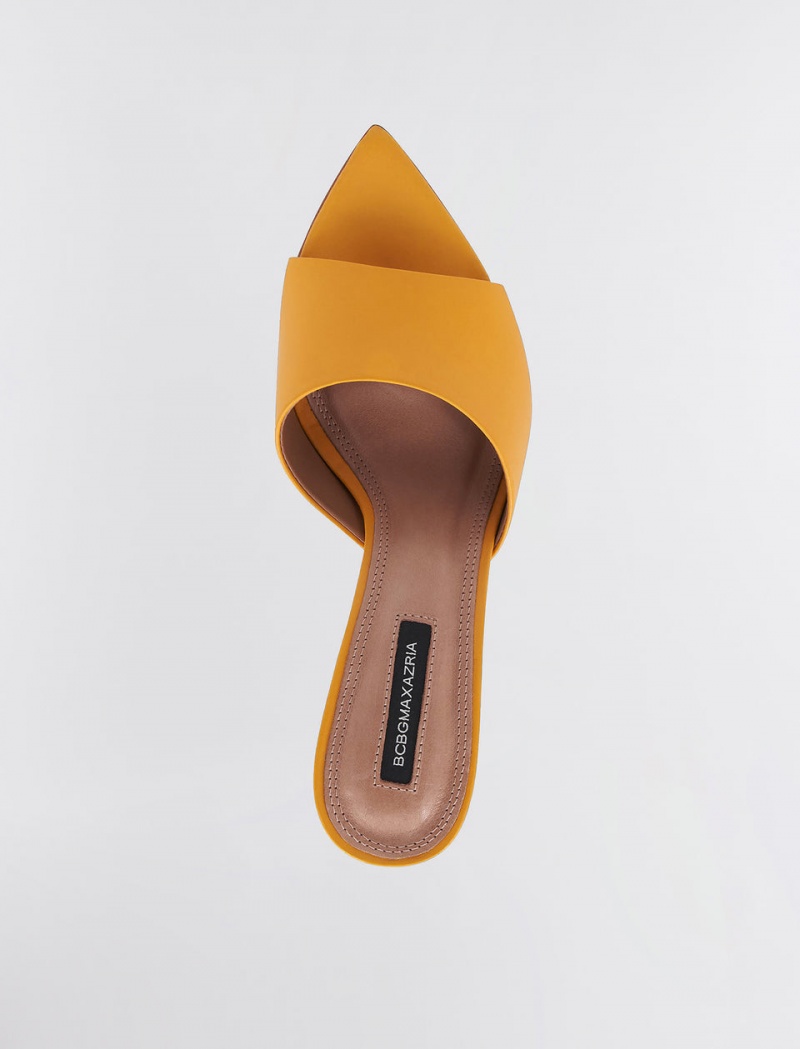 BCBGMAXAZRIA Dana Mule Sandal Topuklu Ayakkabılar Sarı | ZQZ82870