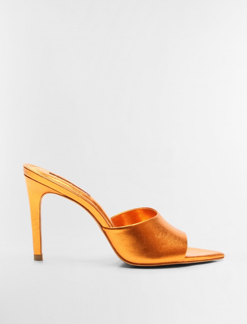 BCBGMAXAZRIA Dana Mule Sandal Topuklu Ayakkabılar Altın | KXO49983