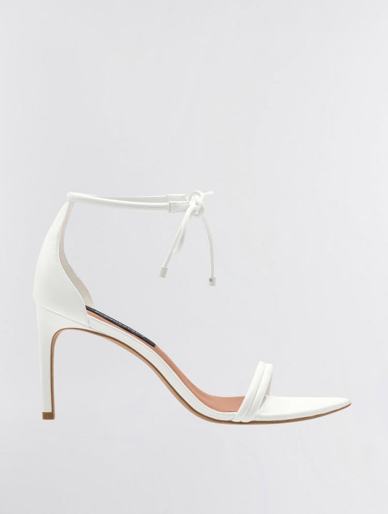 BCBGMAXAZRIA Dawn Sandal Topuklu Ayakkabılar Beyaz | IIQ69011