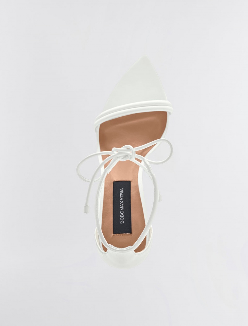 BCBGMAXAZRIA Dawn Sandal Topuklu Ayakkabılar Beyaz | IIQ69011