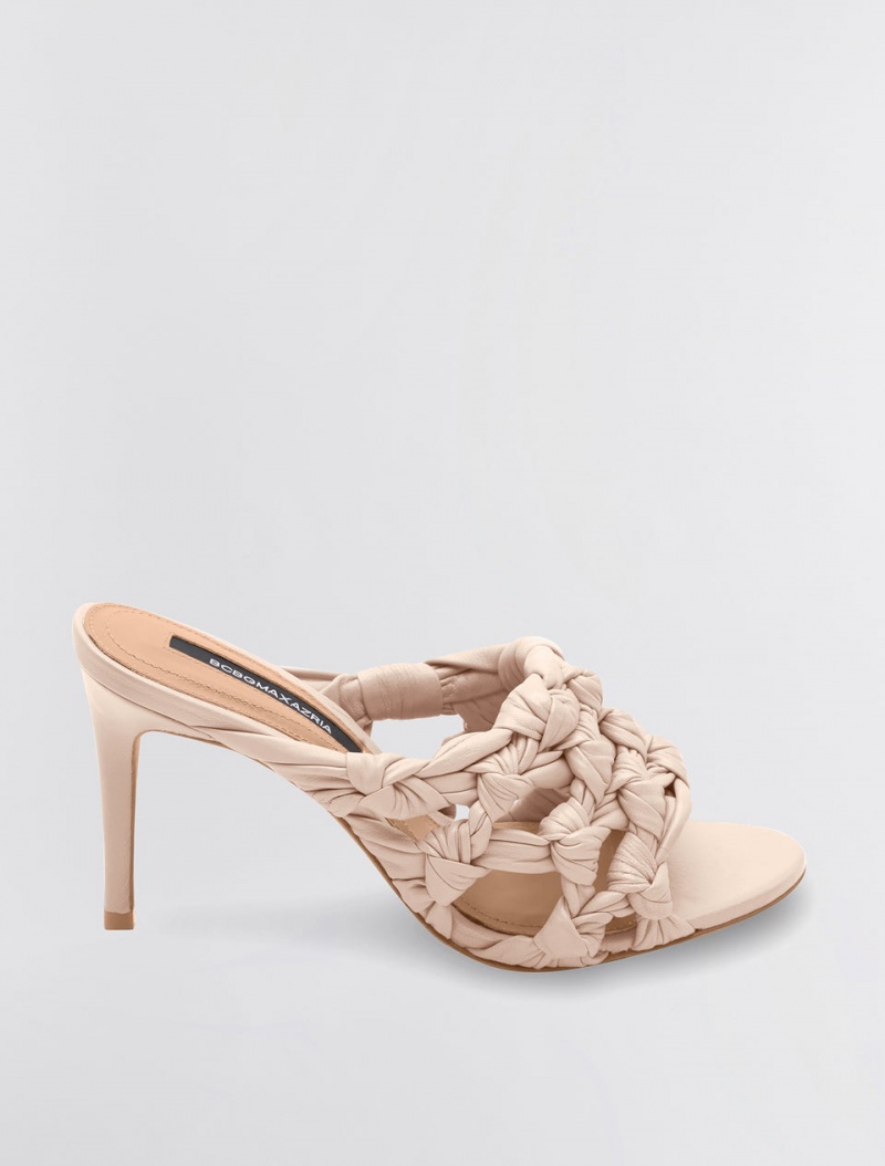 BCBGMAXAZRIA Dori Mule Sandal Topuklu Ayakkabılar Bej Rengi | VUO06553