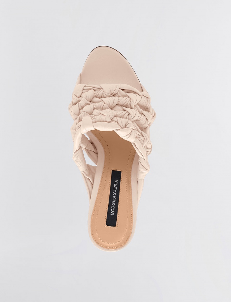 BCBGMAXAZRIA Dori Mule Sandal Topuklu Ayakkabılar Bej Rengi | VUO06553