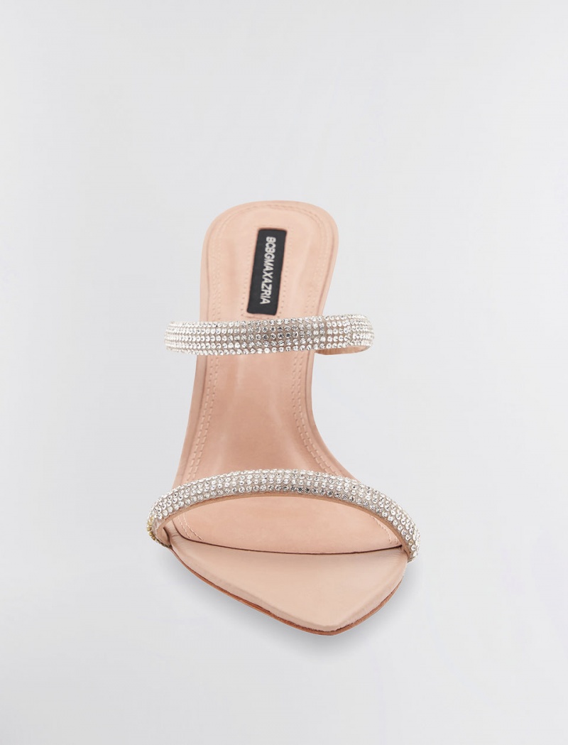 BCBGMAXAZRIA Duponi Sparkle Sandal Topuklu Ayakkabılar Bej Rengi | WSC89356