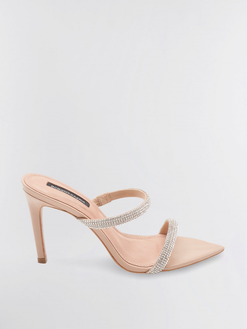 BCBGMAXAZRIA Duponi Sparkle Sandal Topuklu Ayakkabılar Bej Rengi | WSC89356