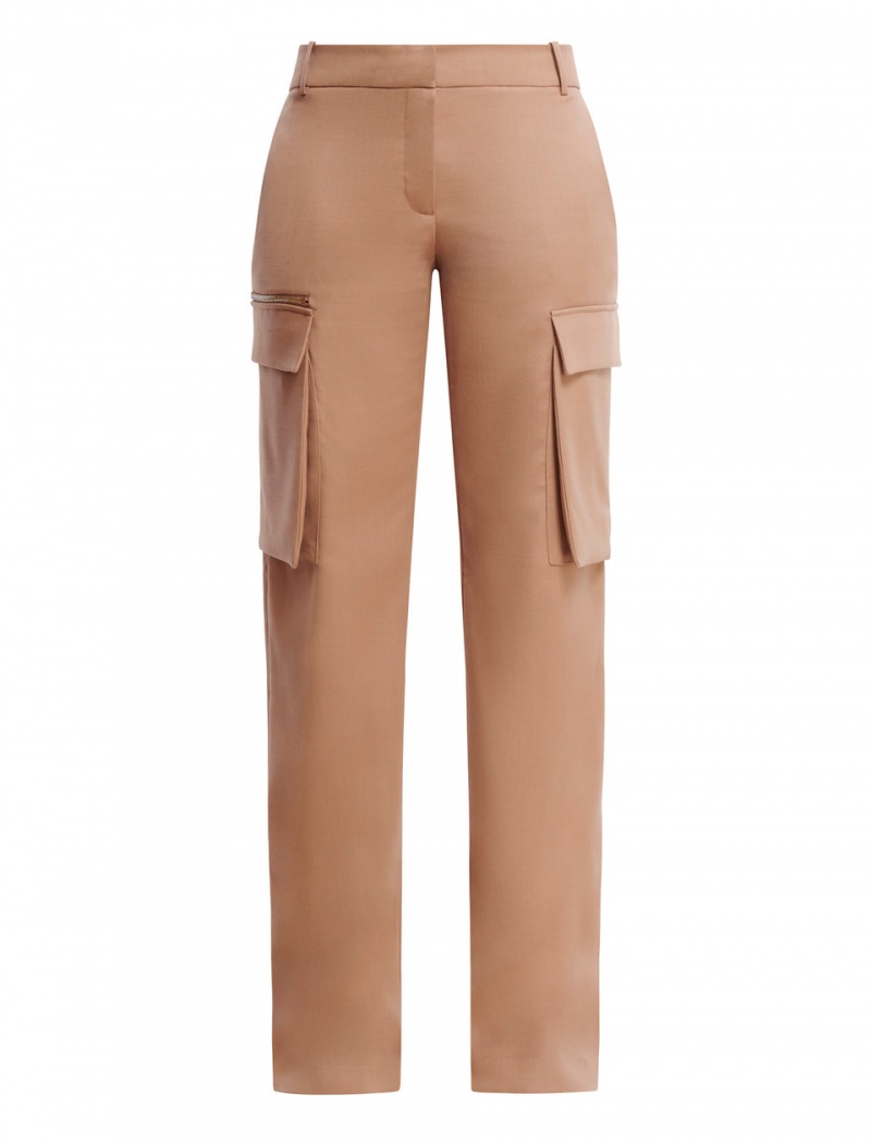 BCBGMAXAZRIA Geniş-Leg Cargo Pantolon Kahverengi | YRS18146