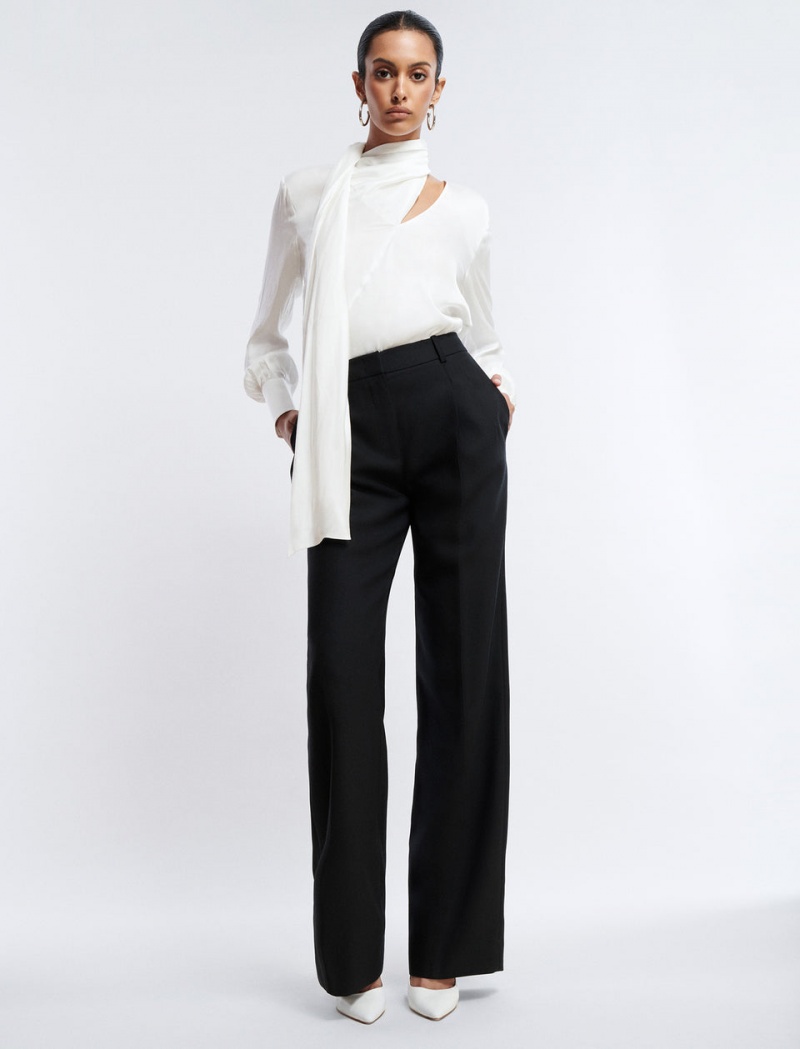 BCBGMAXAZRIA Geniş-Leg Pantolon Siyah | YHC72383