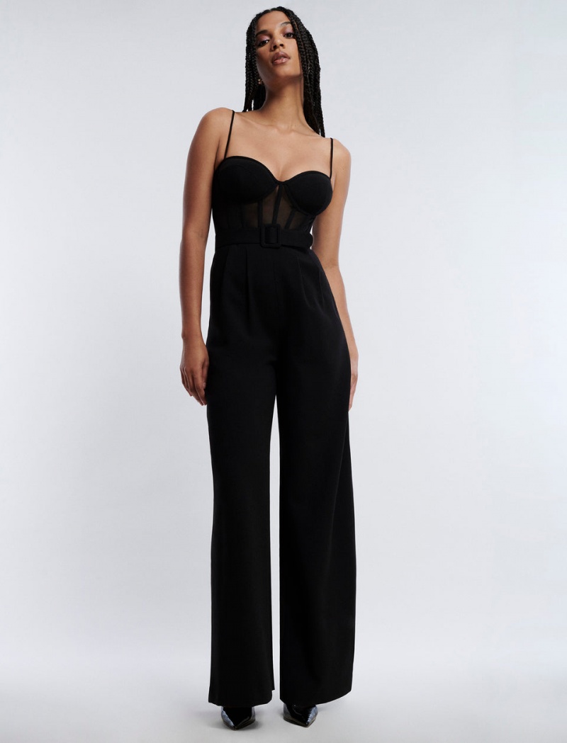 BCBGMAXAZRIA Isadora High-Waisted Bustier Tulum Siyah | GPM45946