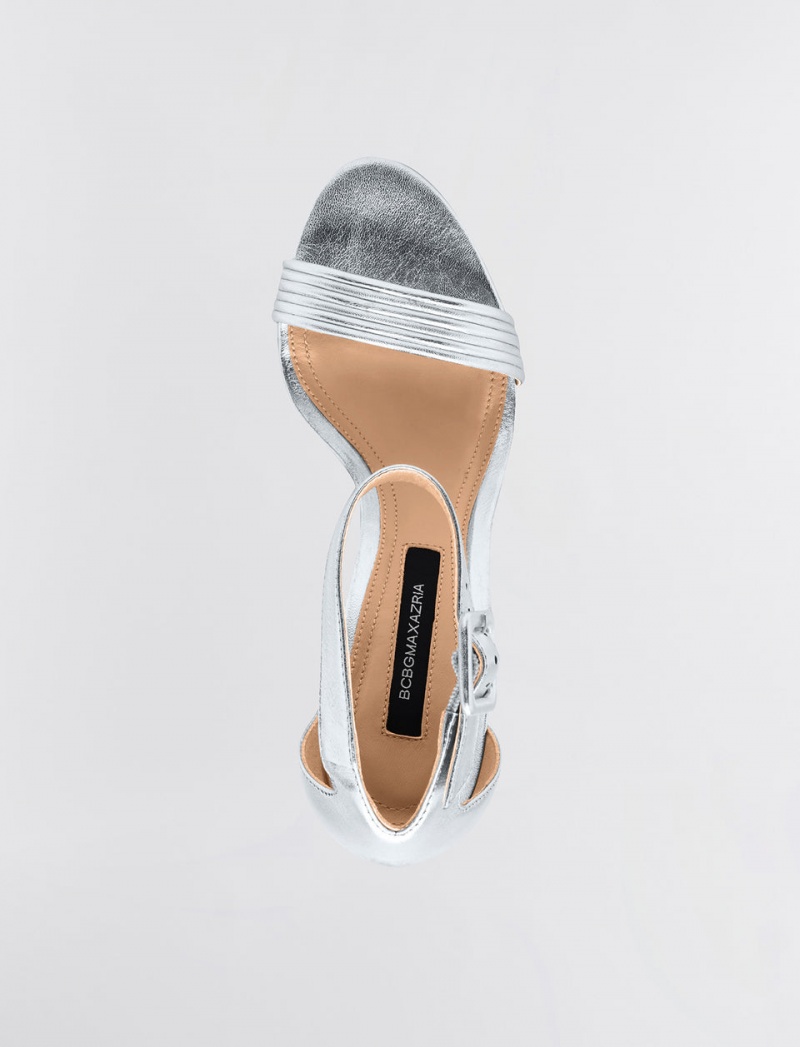 BCBGMAXAZRIA Lucy Stiletto Sandal Topuklu Ayakkabılar Gümüş | WQA18314