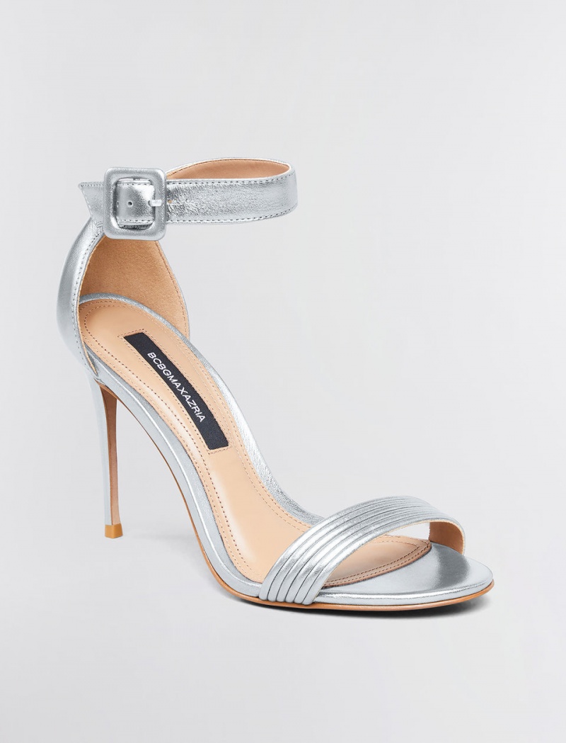 BCBGMAXAZRIA Lucy Stiletto Sandal Topuklu Ayakkabılar Gümüş | WQA18314