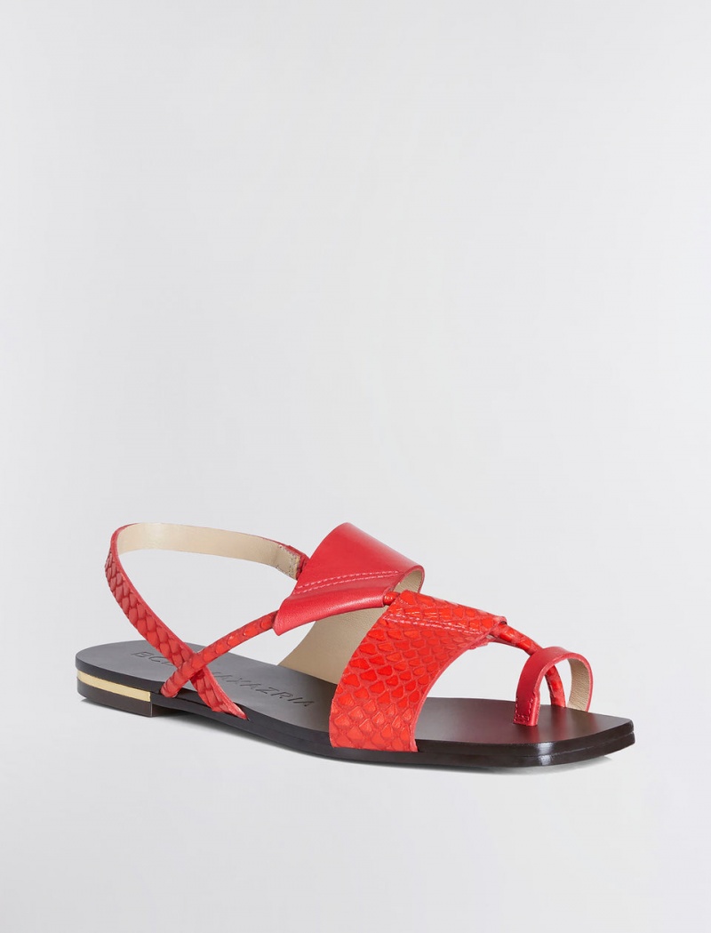 BCBGMAXAZRIA Marlin Düz Sandalet Kırmızı | NEG40206