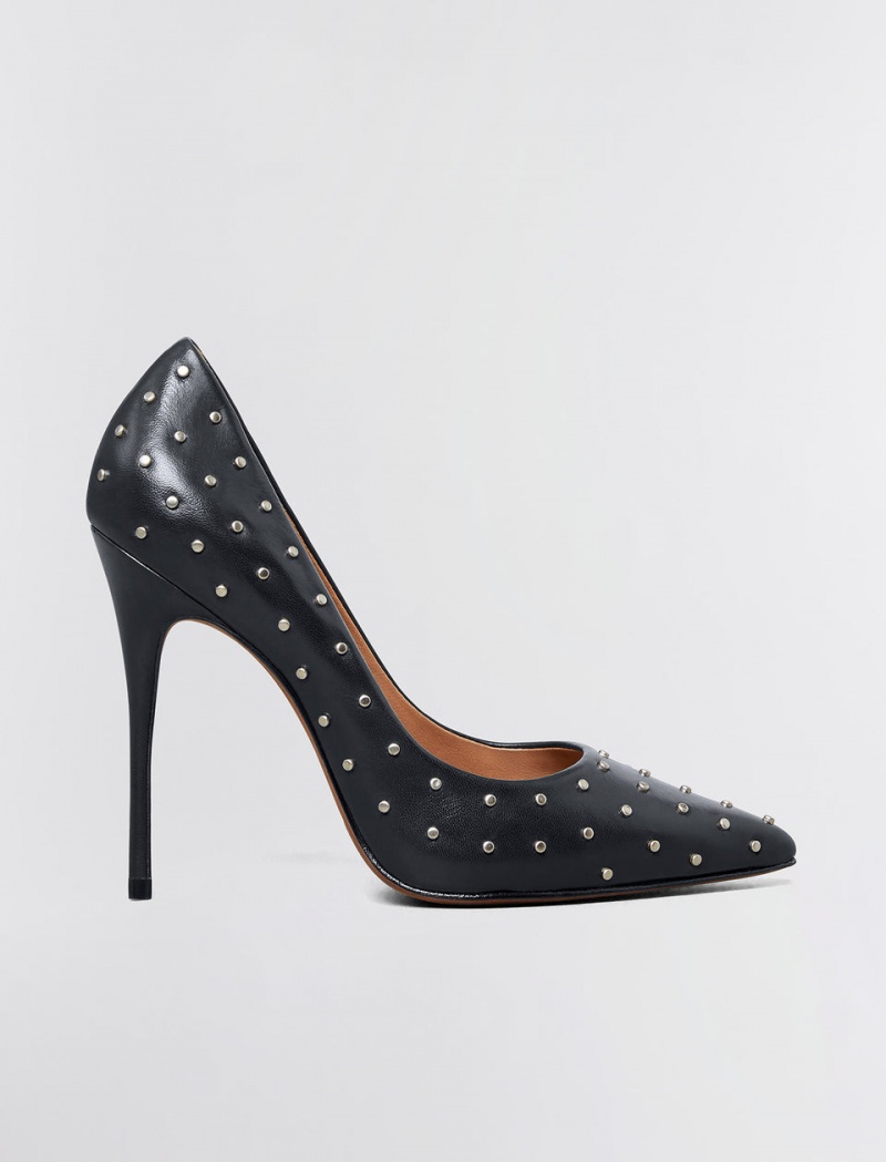 BCBGMAXAZRIA Nova Studded Heel Stiletto Siyah | KVU73112