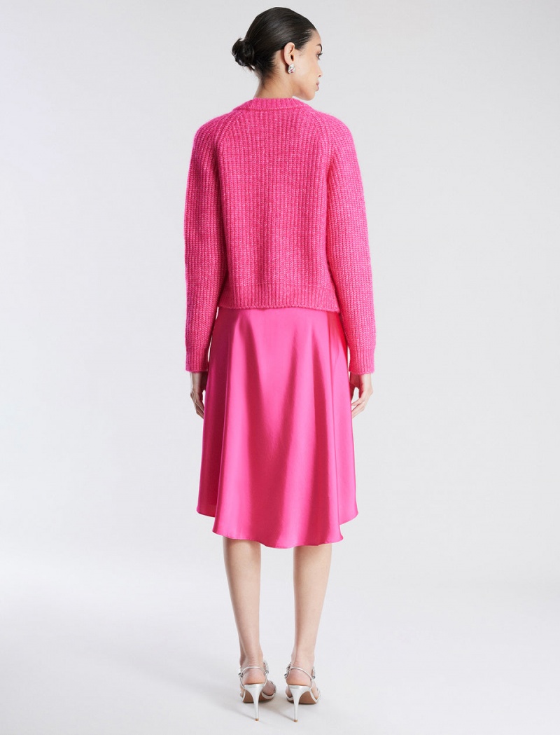 BCBGMAXAZRIA Raglan Sleeve Cardigan Kazak Pembe | ZUV70463