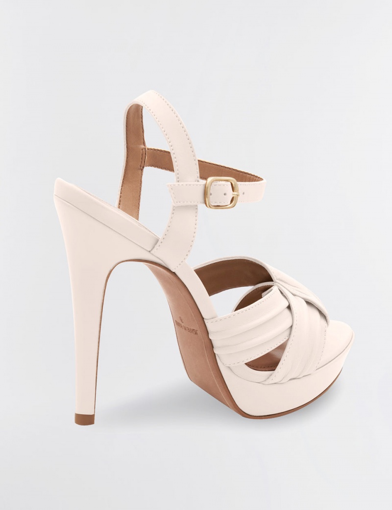 BCBGMAXAZRIA Ravil Platform Heel Sandalet Bej Rengi | ZHG22773