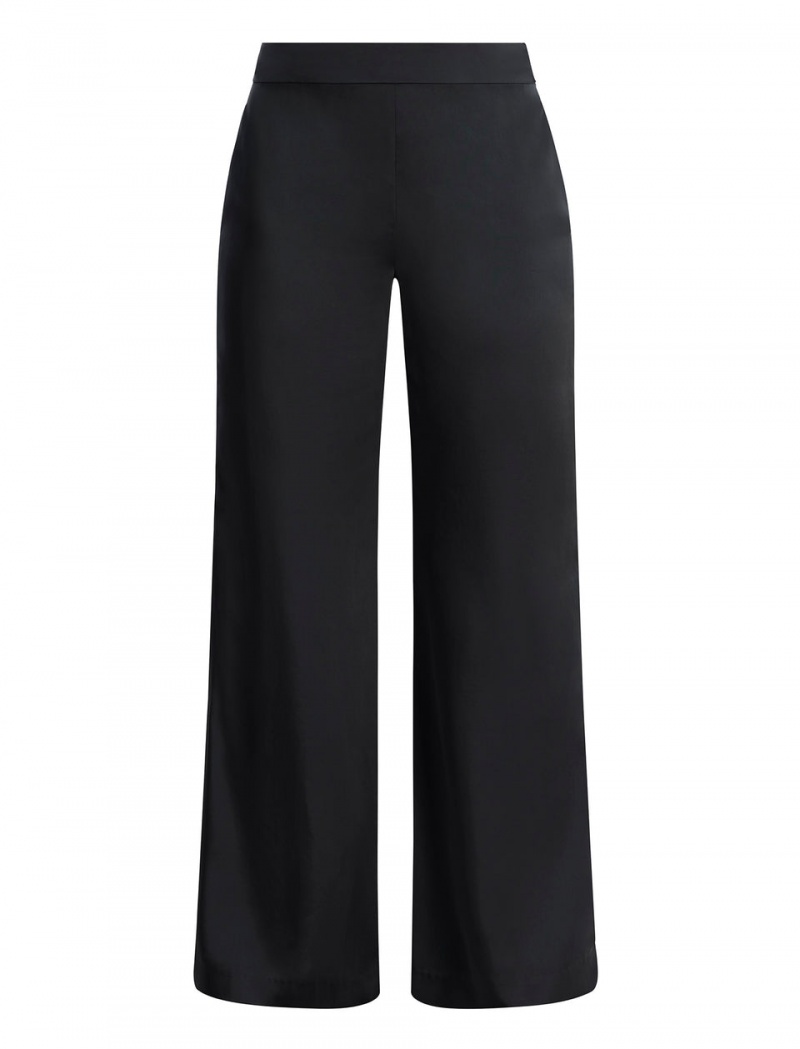 BCBGMAXAZRIA Satin Geniş-Leg Pantolon Siyah | MQN40847