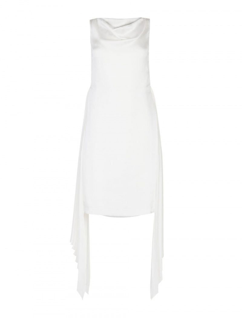 BCBGMAXAZRIA Spina Side Detail Kısa Elbise Beyaz | YBQ93700